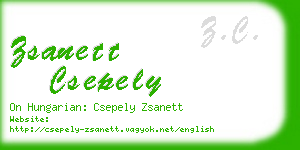 zsanett csepely business card